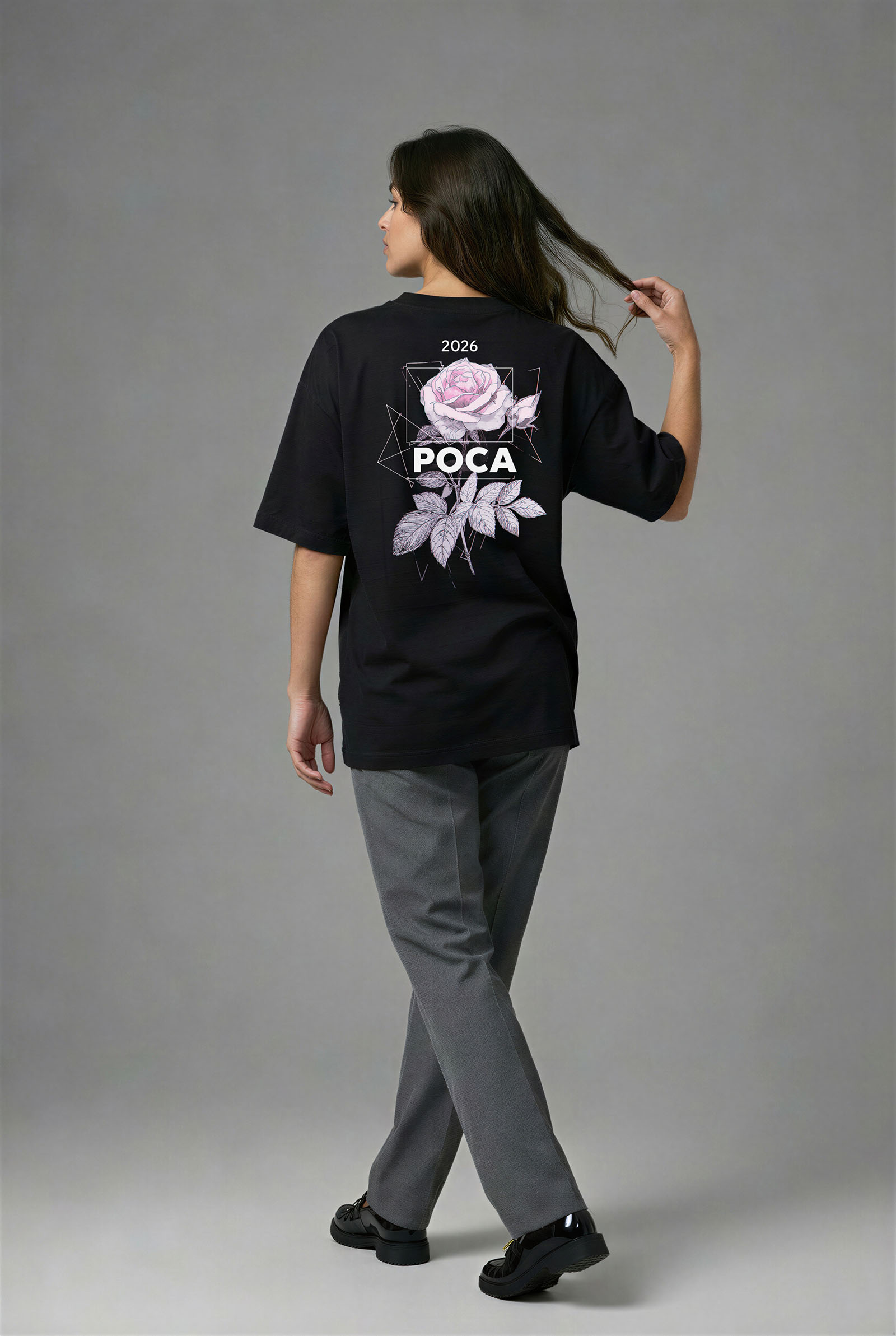 1008S_KADIN 1008S OVERSIZE T-SHIRT - Görsel 1