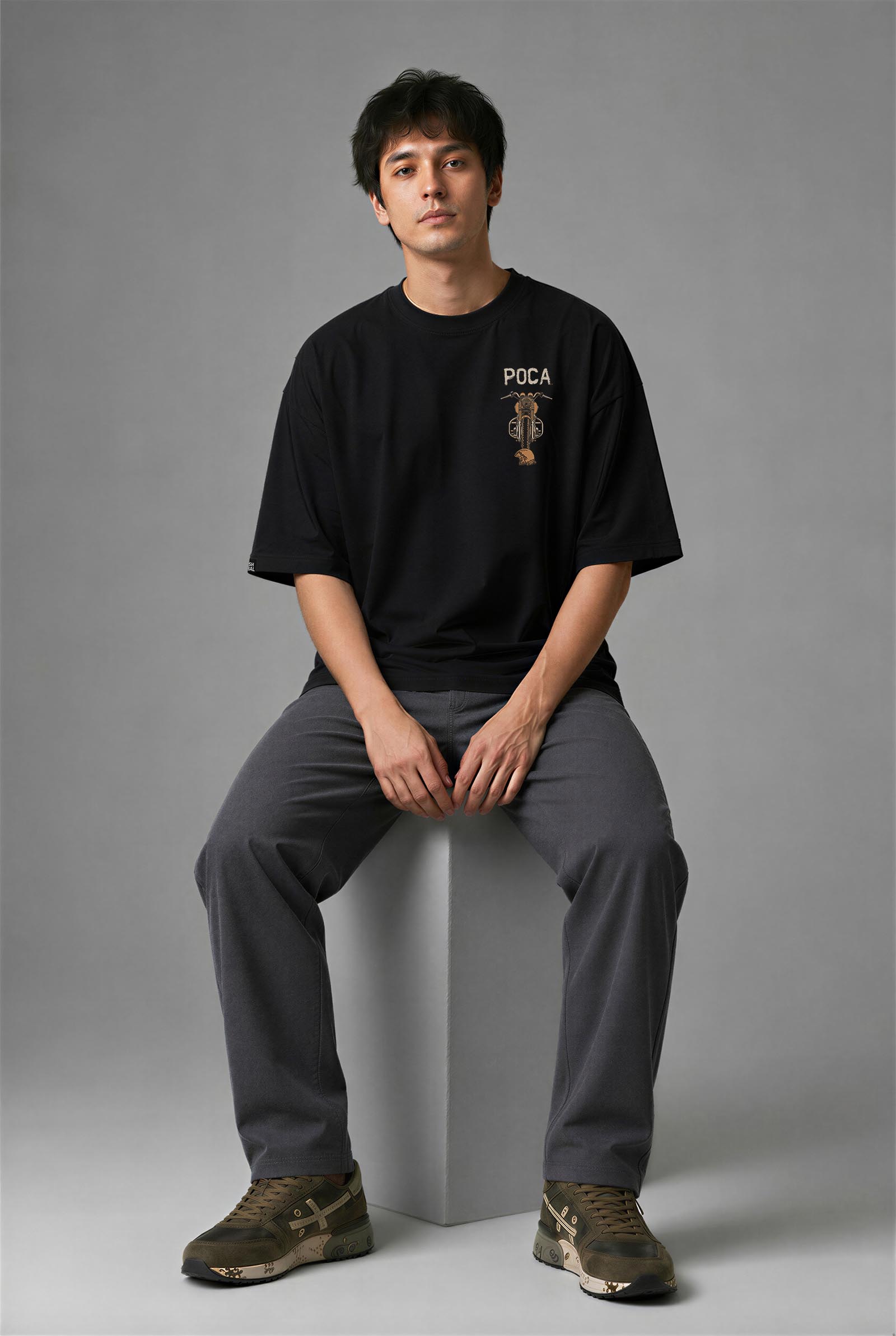 G1065S_ERKEK G1065S OVERSIZE T-SHIRT - Görsel 1