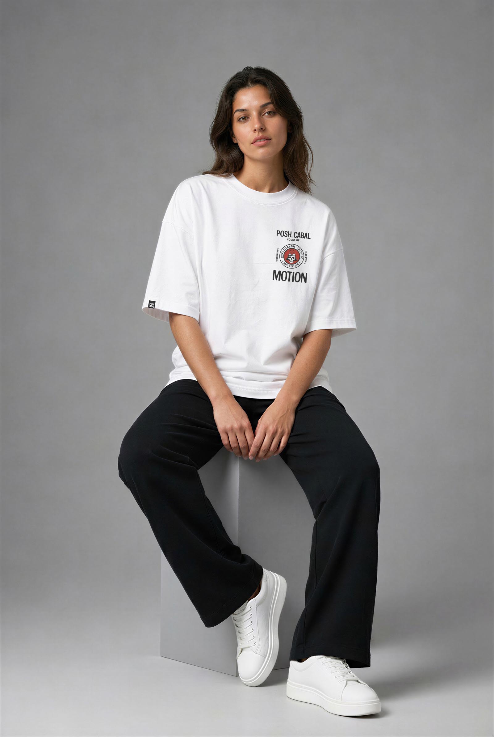 G3100B_KADIN G3100B OVERSIZE T-SHIRT - Görsel 1