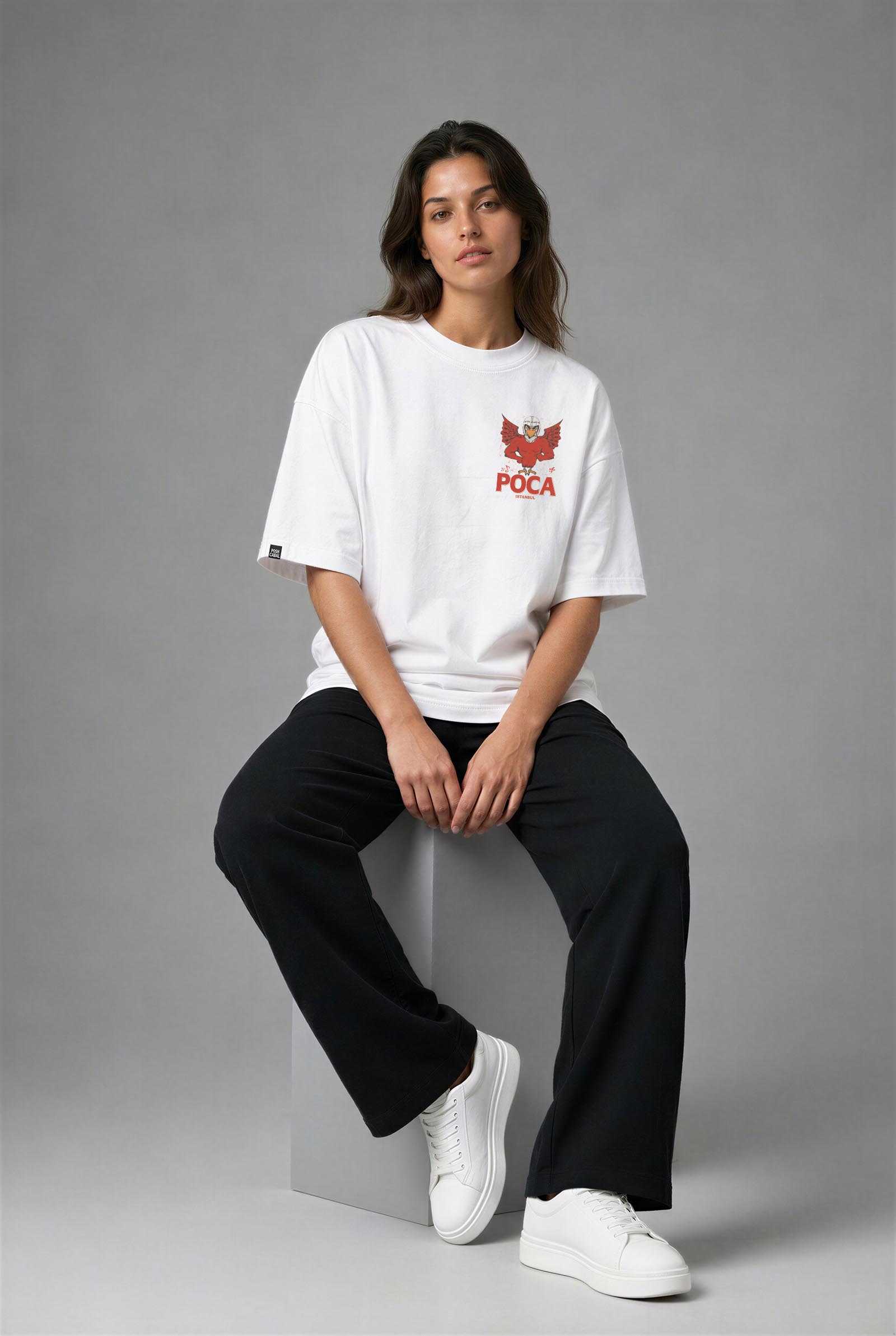 G3110B_KADIN G3110B OVERSIZE T-SHIRT - Görsel 1