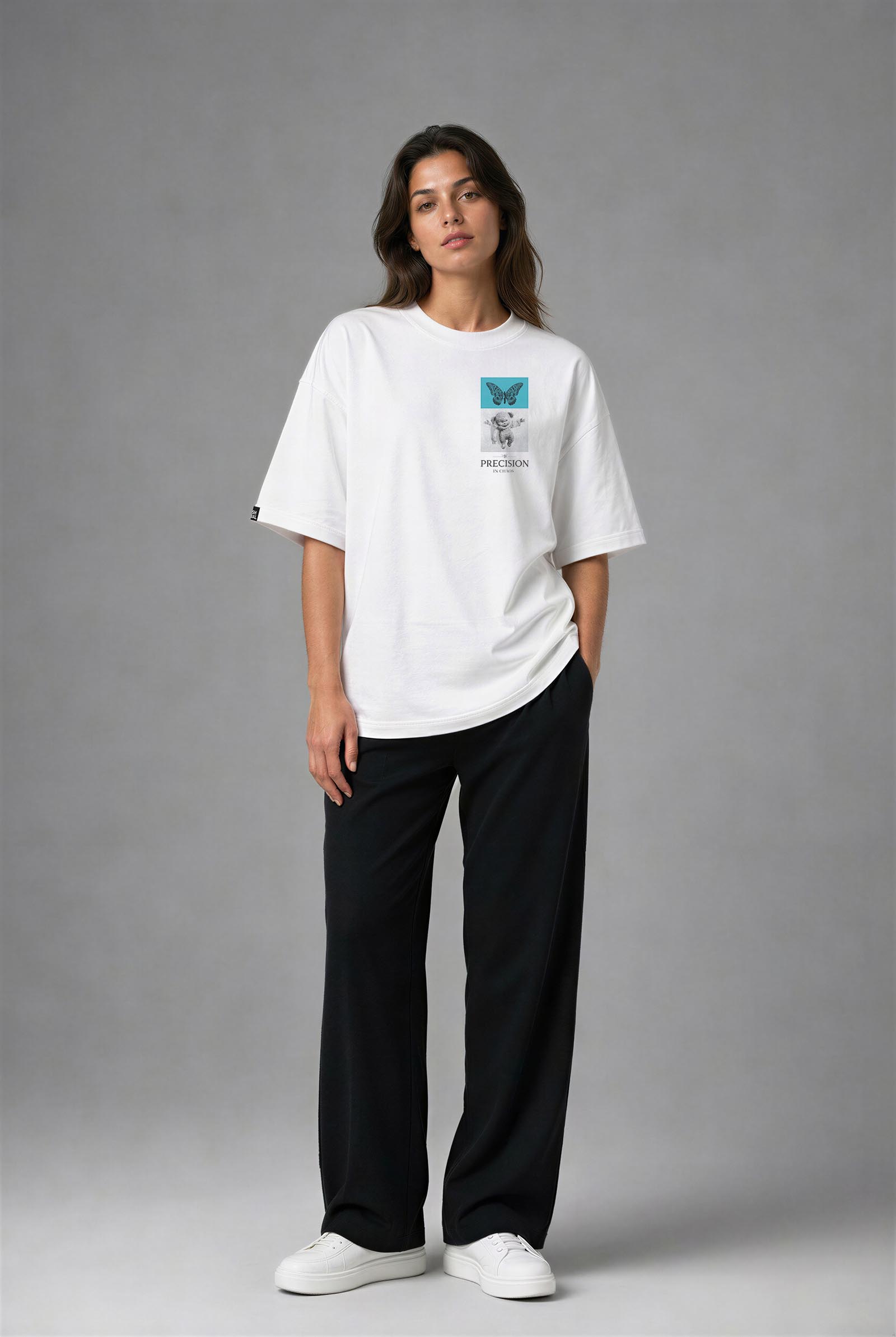 G3134B_KADIN G3134B OVERSIZE T-SHIRT - Görsel 1