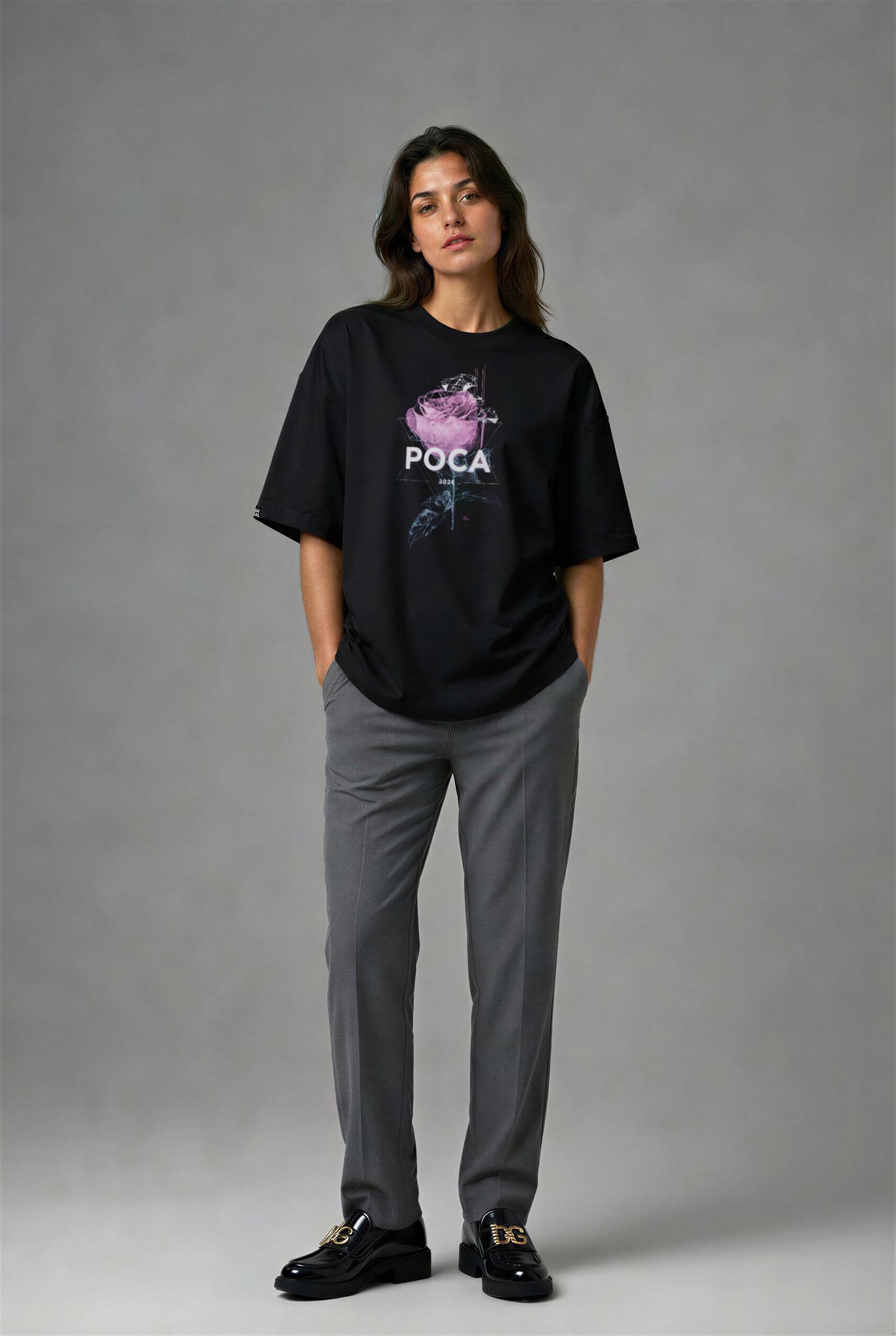 F1016S_KADIN F1016S OVERSIZE T-SHIRT - Görsel 1