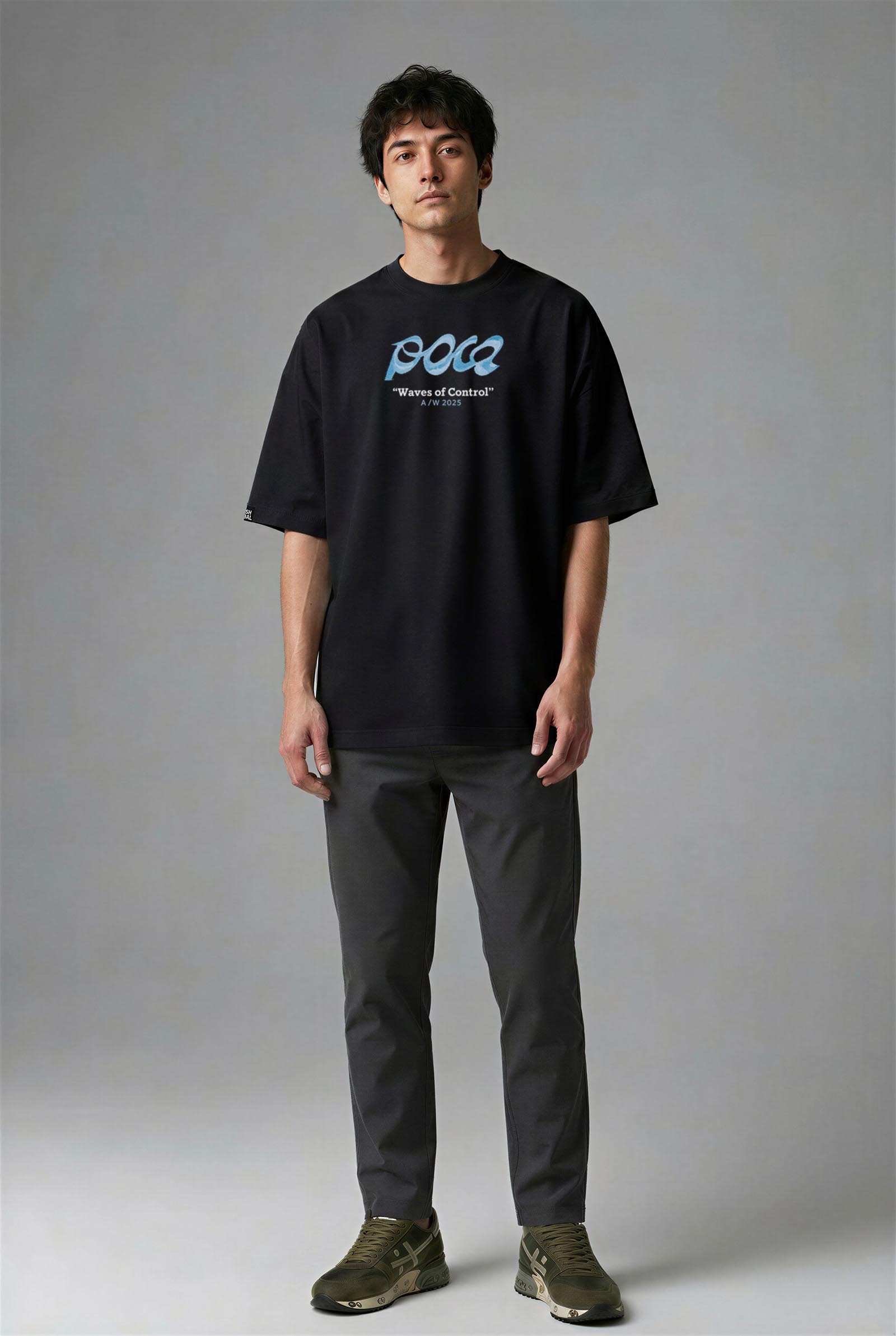 F1077S_ERKEK F1077S OVERSIZE T-SHIRT - Görsel 1