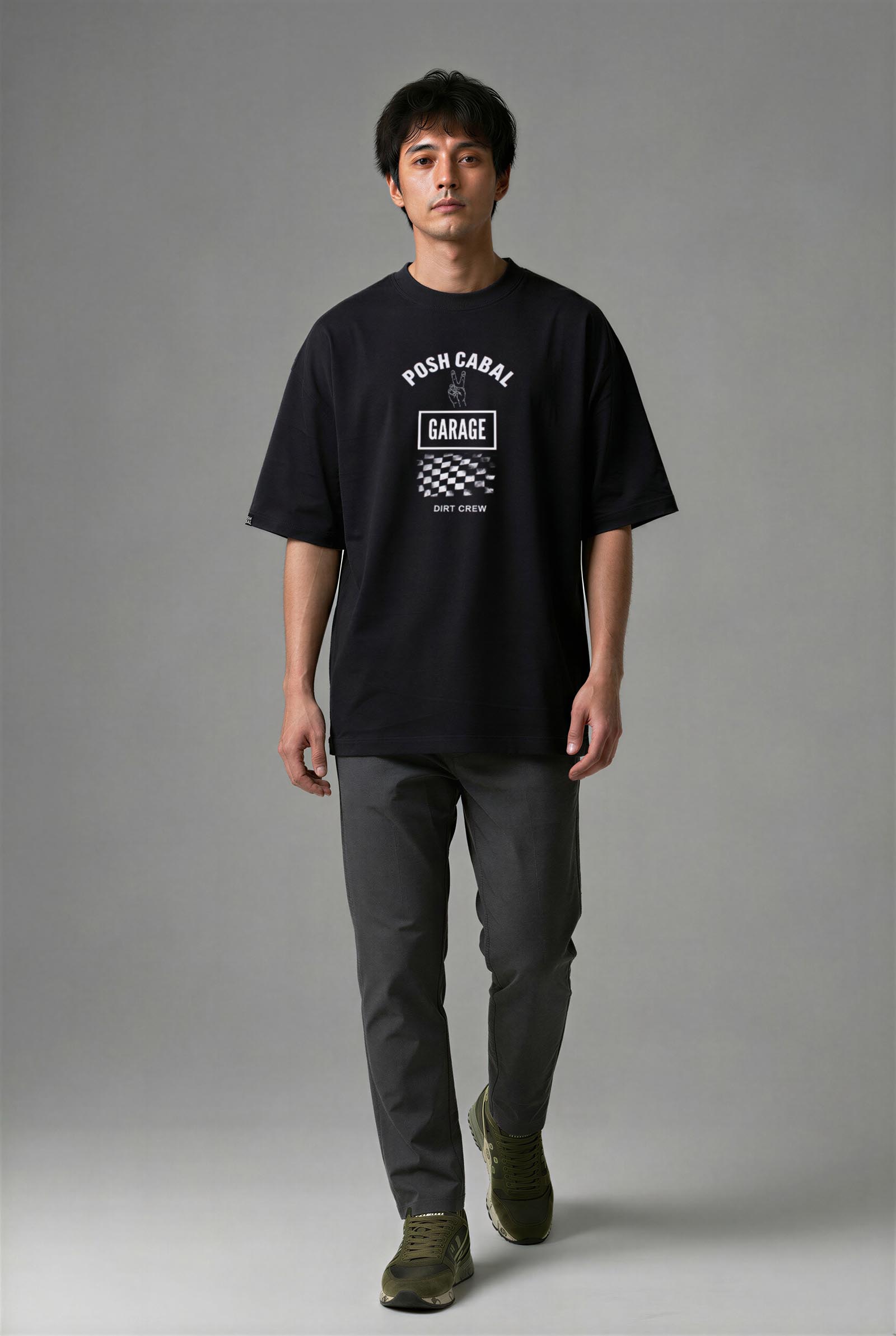 F1113S_ERKEK F1113S OVERSIZE T-SHIRT - Görsel 1