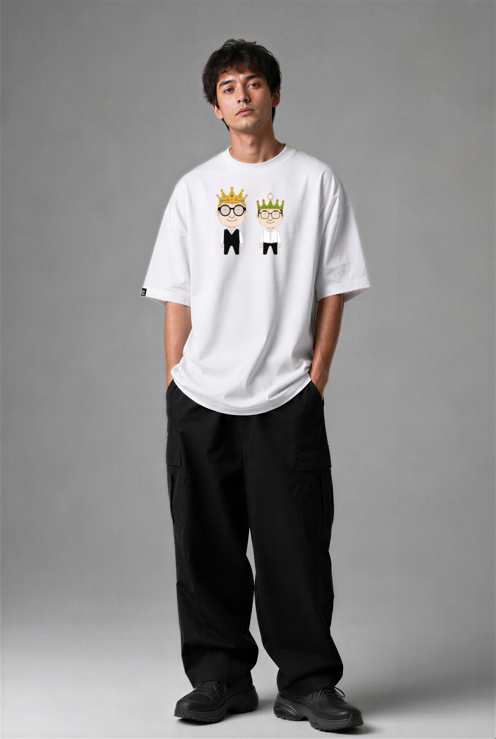 F2031HB_ERKEK F2031HB OVERSIZE T-SHIRT - Görsel 1