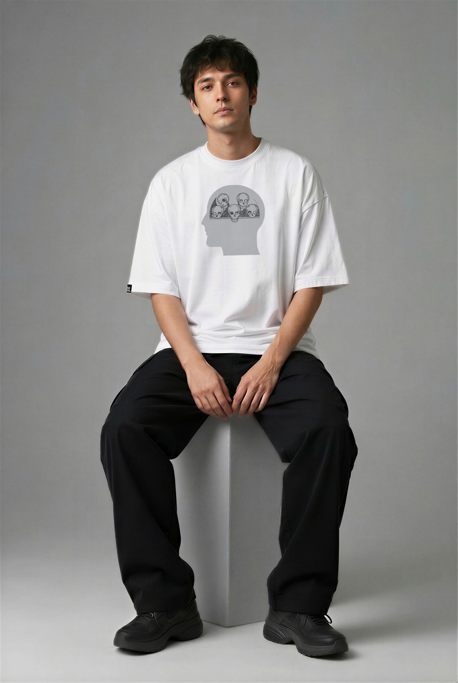 F2045HB_ERKEK F2045HB OVERSIZE T-SHIRT - Görsel 1