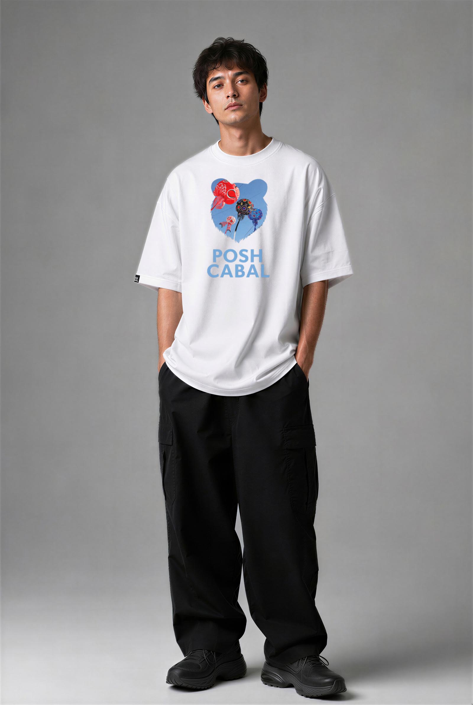 F2061HB_ERKEK F2061HB OVERSIZE T-SHIRT - Görsel 1