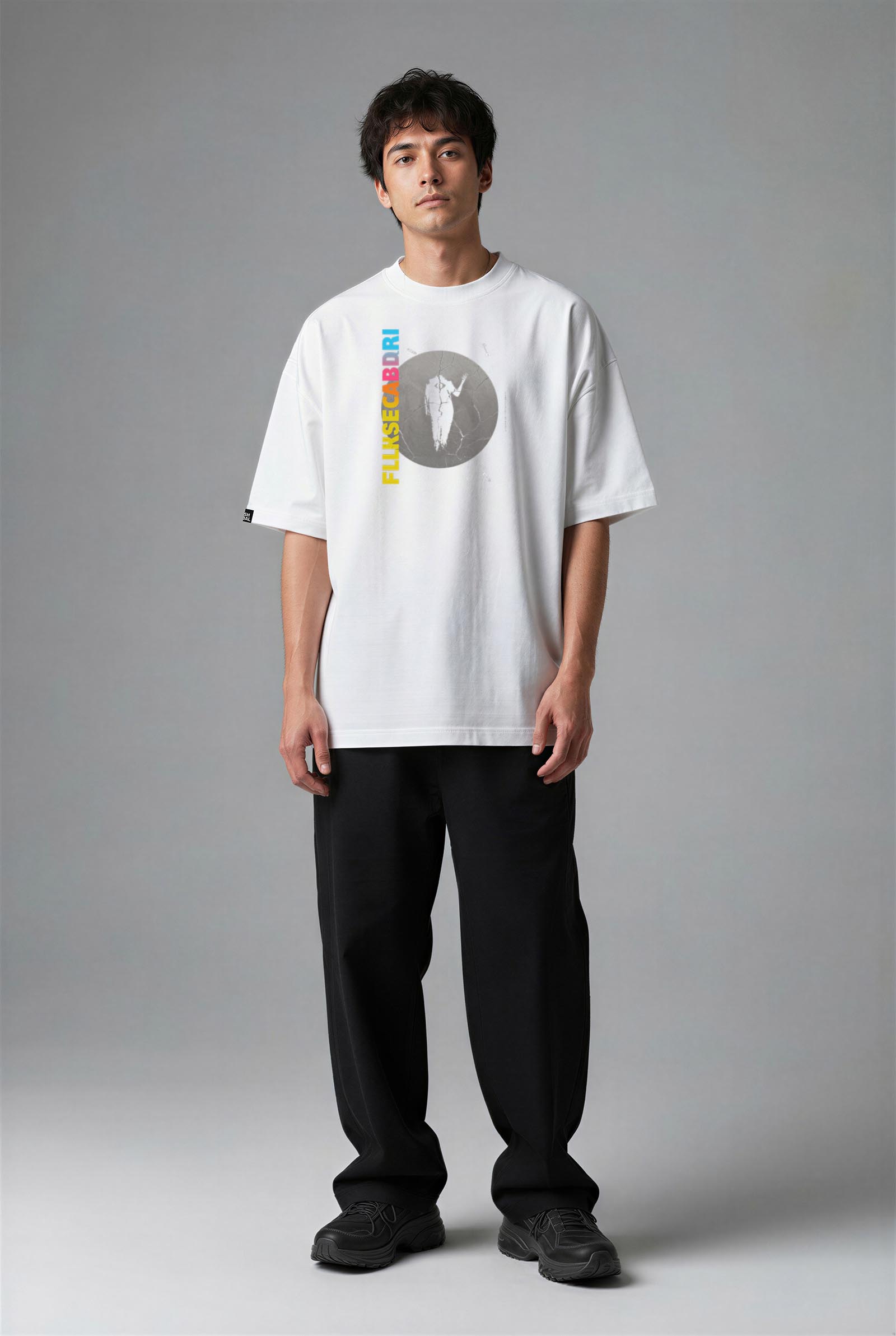 F2067HB_ERKEK F2067HB OVERSIZE T-SHIRT - Görsel 1