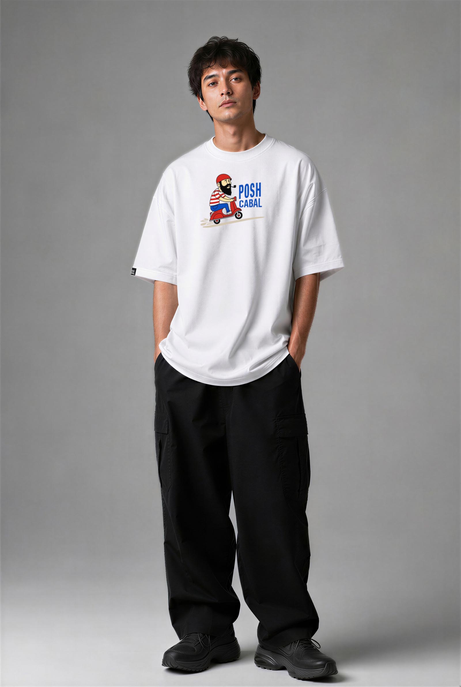 F2121HB_ERKEK F2121HB OVERSIZE T-SHIRT - Görsel 1