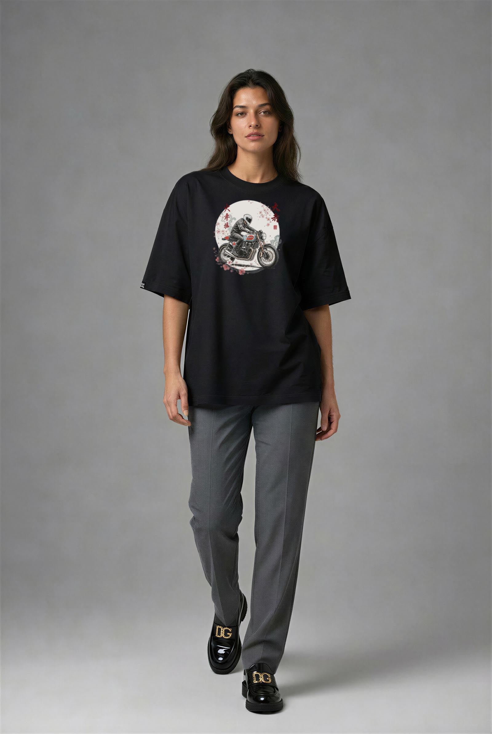 F2143HS_KADIN F2143HS OVERSIZE T-SHIRT - Görsel 1
